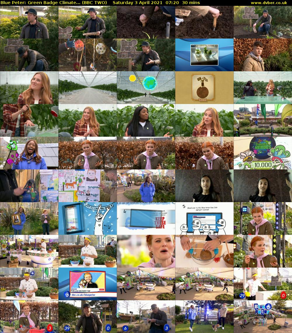 Blue Peter: Green Badge Climate... (BBC TWO) Saturday 3 April 2021 07:20 - 07:50