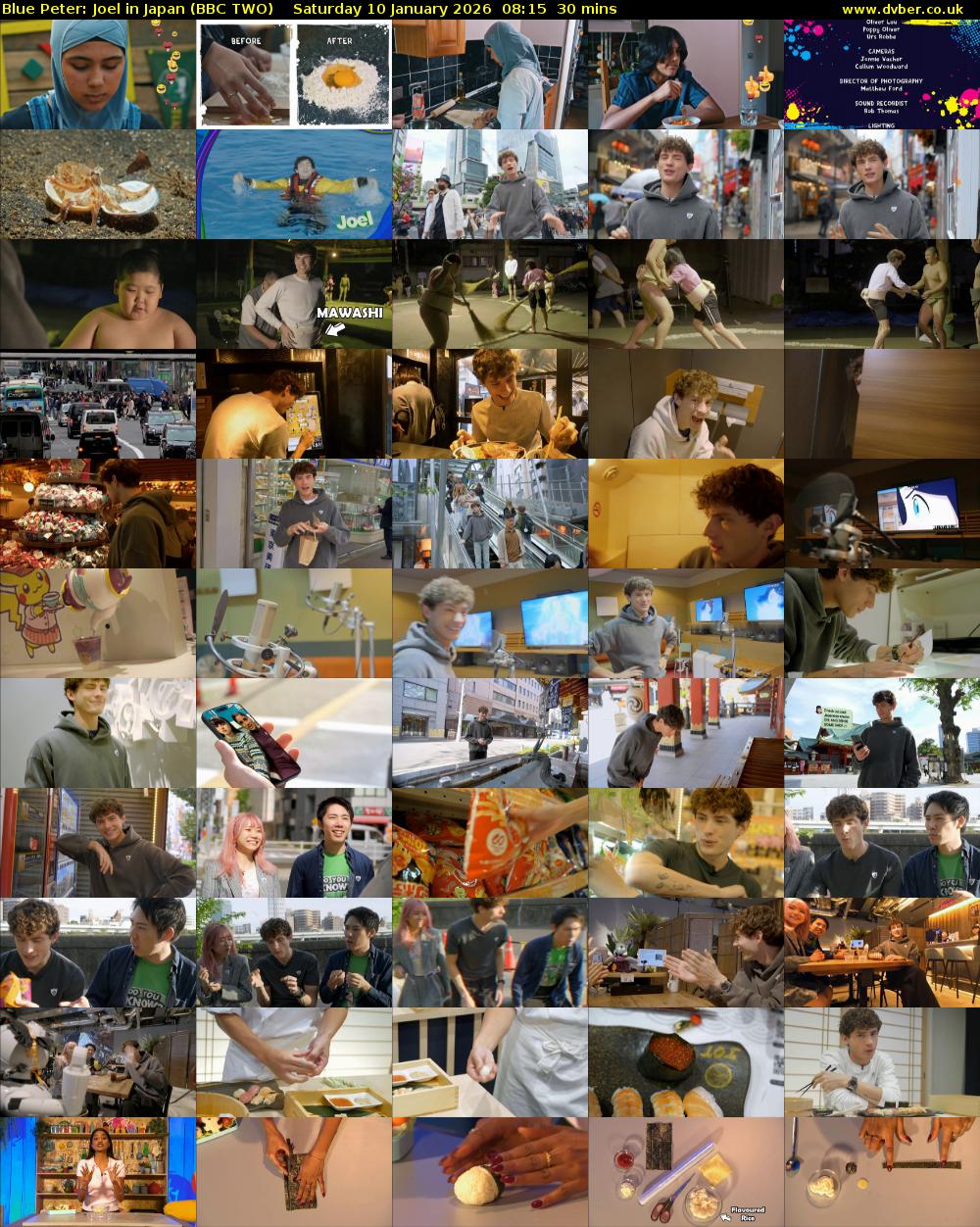 Blue Peter: Joel in Japan (BBC TWO) Saturday 10 January 2026 08:15 - 08:45