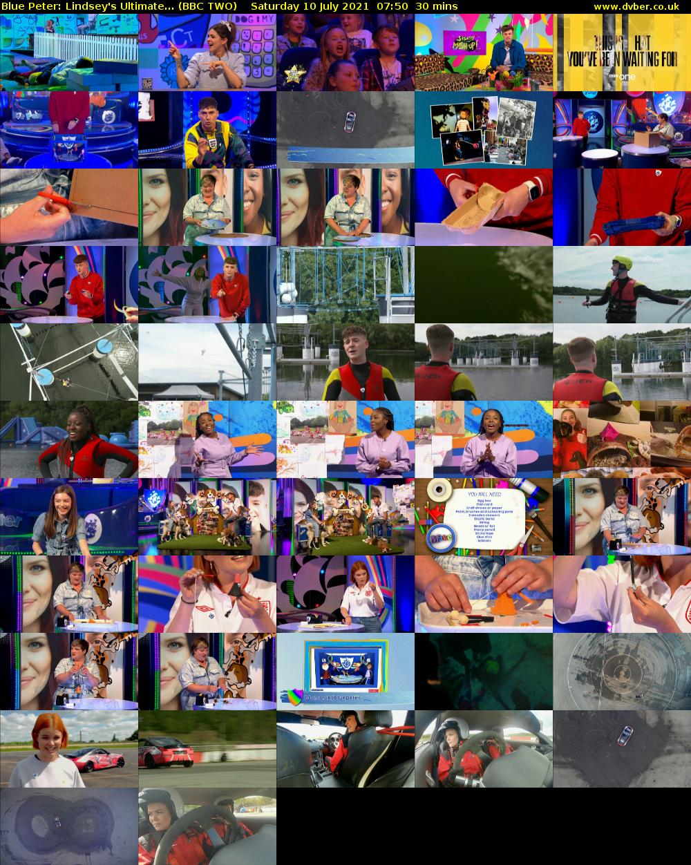 Blue Peter: Lindsey's Ultimate... (BBC TWO) Saturday 10 July 2021 07:50 - 08:20