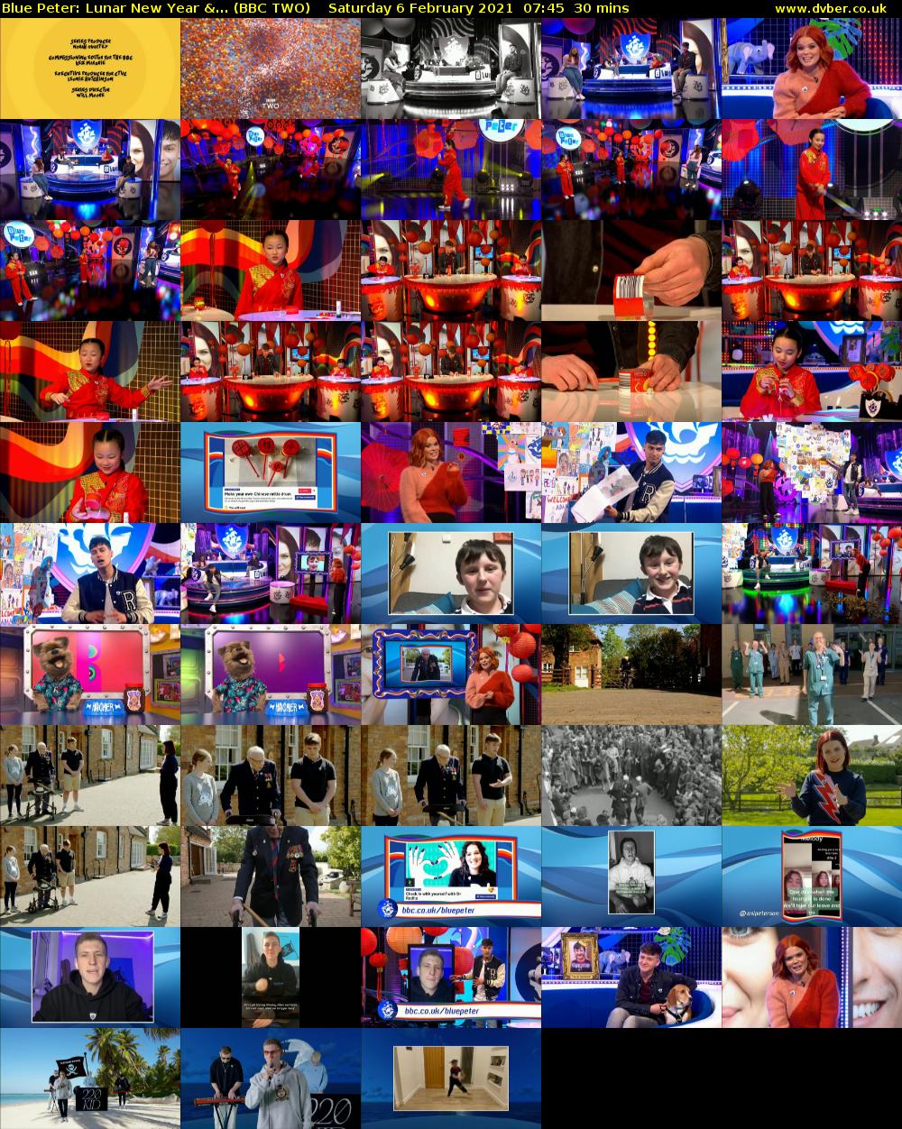 Blue Peter: Lunar New Year &... (BBC TWO) Saturday 6 February 2021 07:45 - 08:15