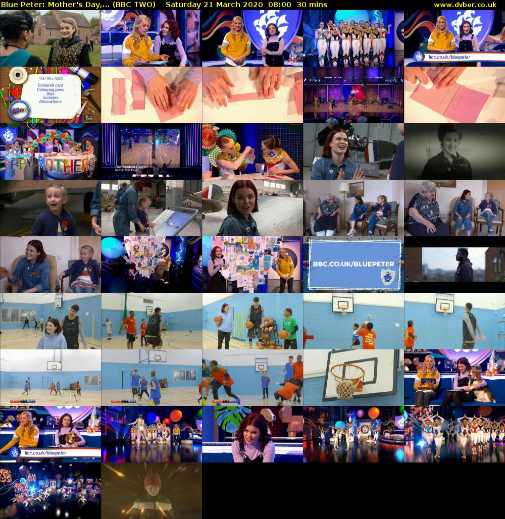 Blue Peter: Mother's Day,... (BBC TWO) Saturday 21 March 2020 08:00 - 08:30