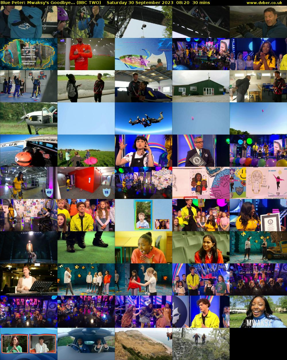 Blue Peter: Mwaksy's Goodbye... (BBC TWO) Saturday 30 September 2023 08:20 - 08:50