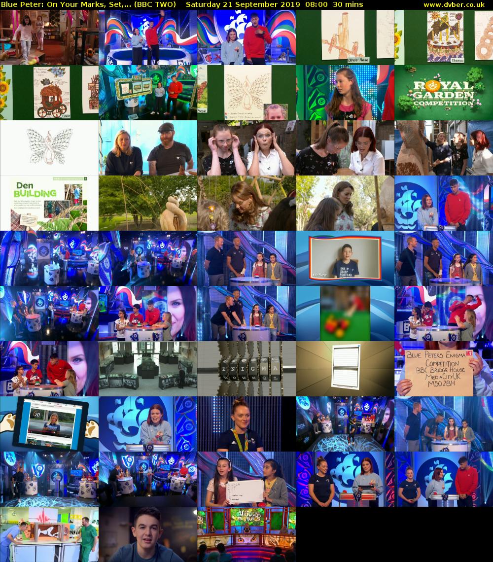 Blue Peter: On Your Marks, Set,... (BBC TWO) Saturday 21 September 2019 08:00 - 08:30