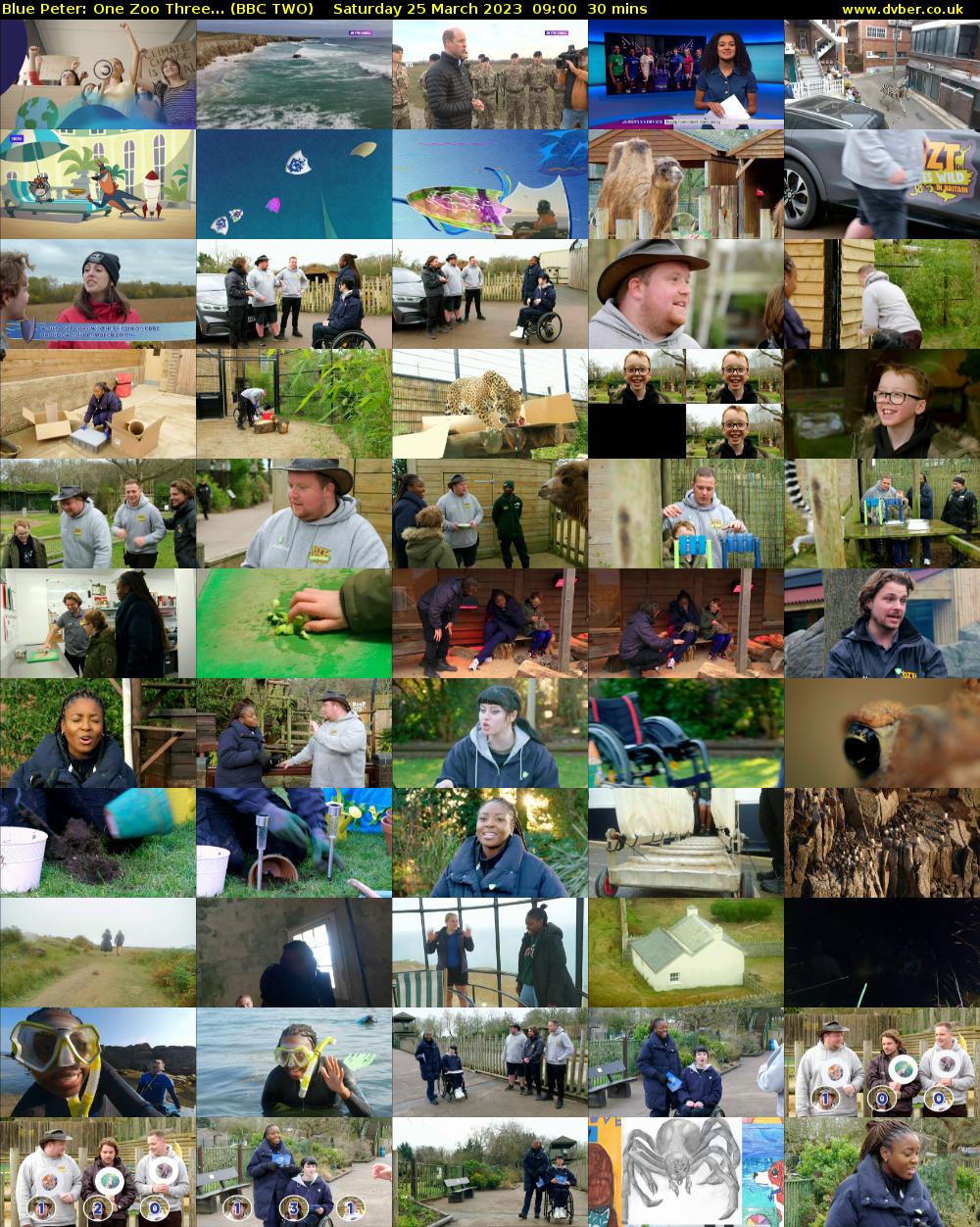 Blue Peter: One Zoo Three... (BBC TWO) Saturday 25 March 2023 09:00 - 09:30