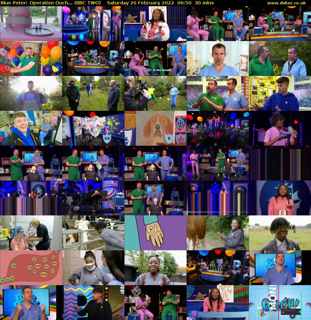 Blue Peter: Operation Ouch... (BBC TWO) Saturday 26 February 2022 06:50 - 07:20