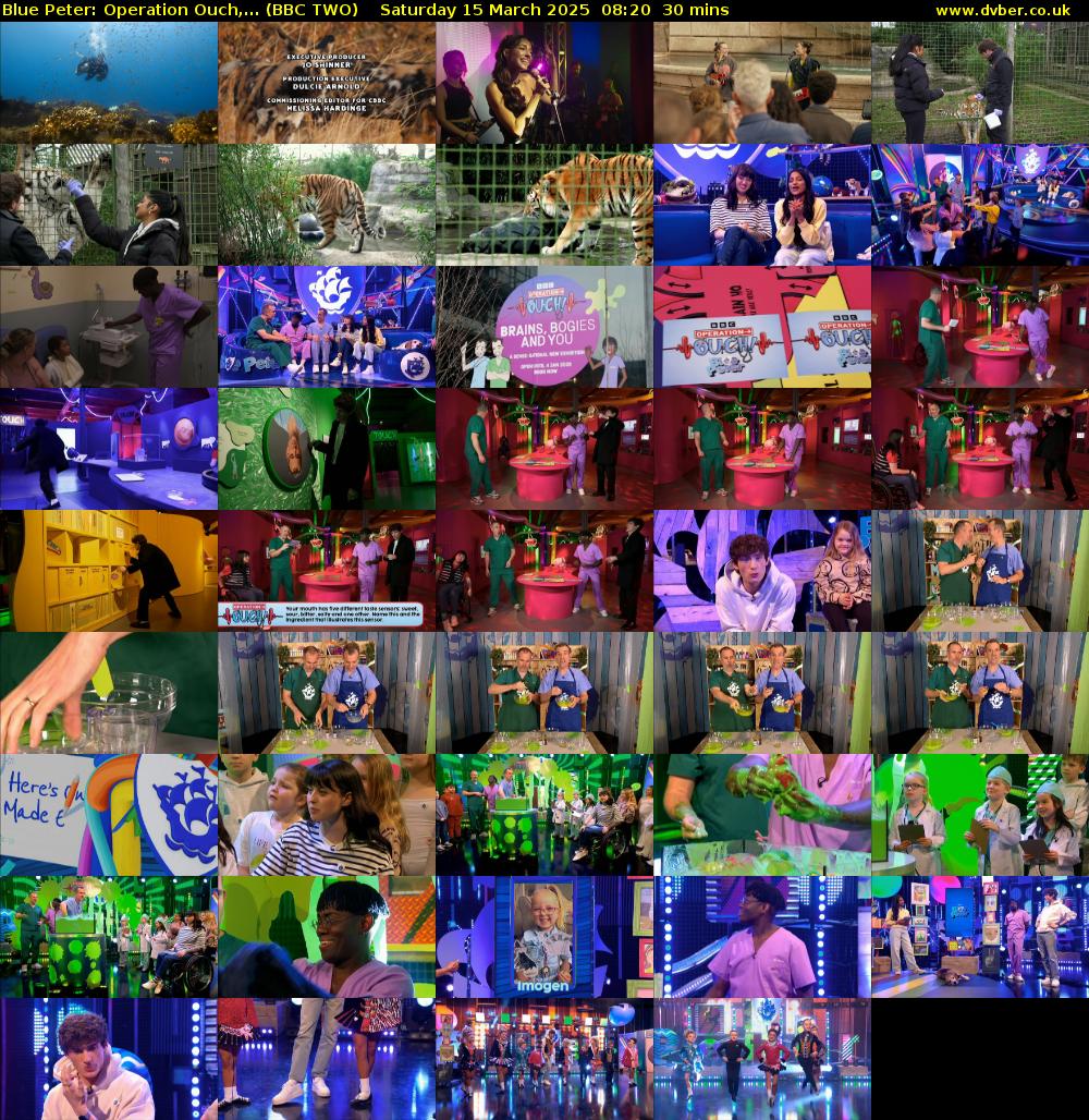 Blue Peter: Operation Ouch,... (BBC TWO) Saturday 15 March 2025 08:20 - 08:50