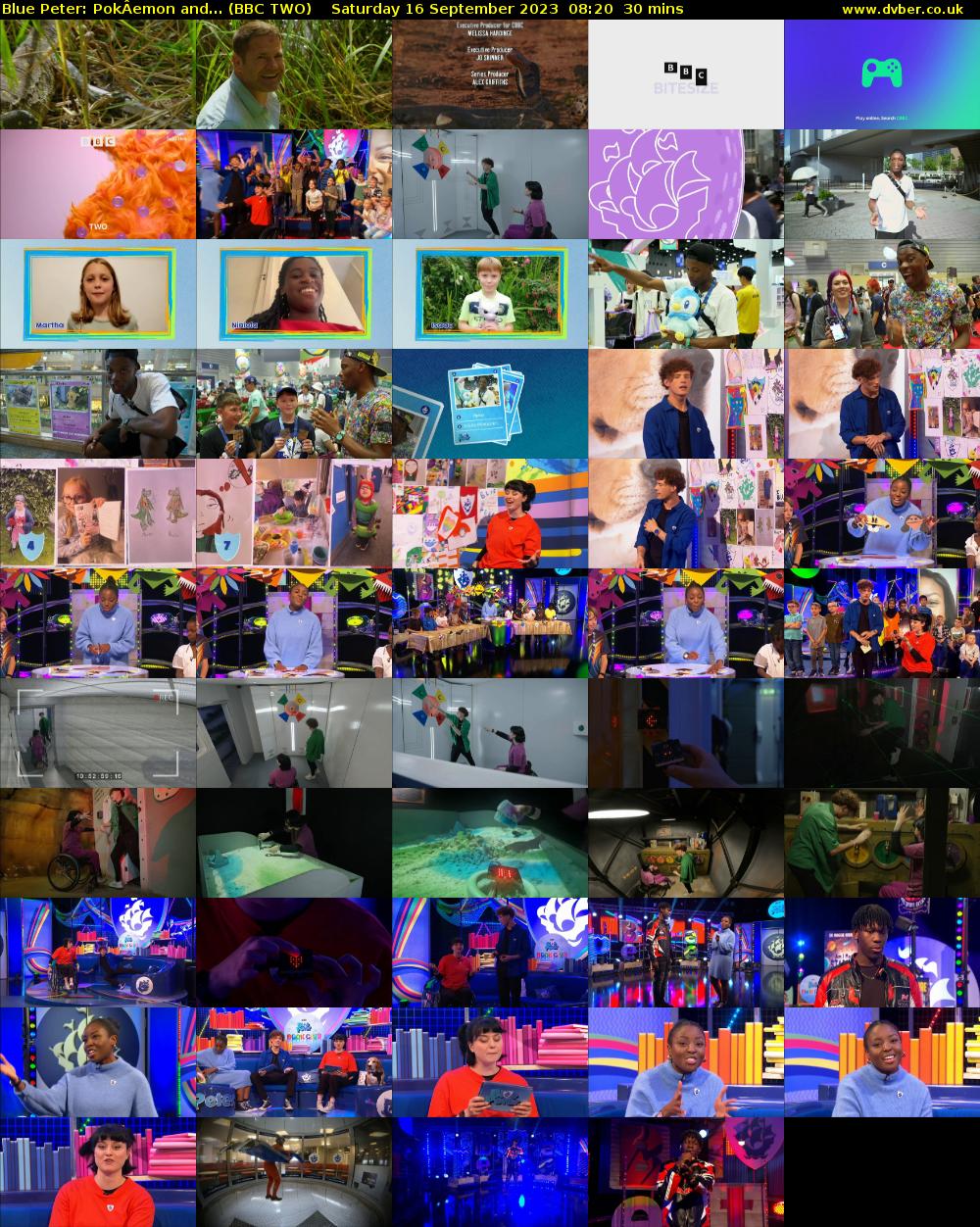 Blue Peter: PokÂemon and... (BBC TWO) Saturday 16 September 2023 08:20 - 08:50
