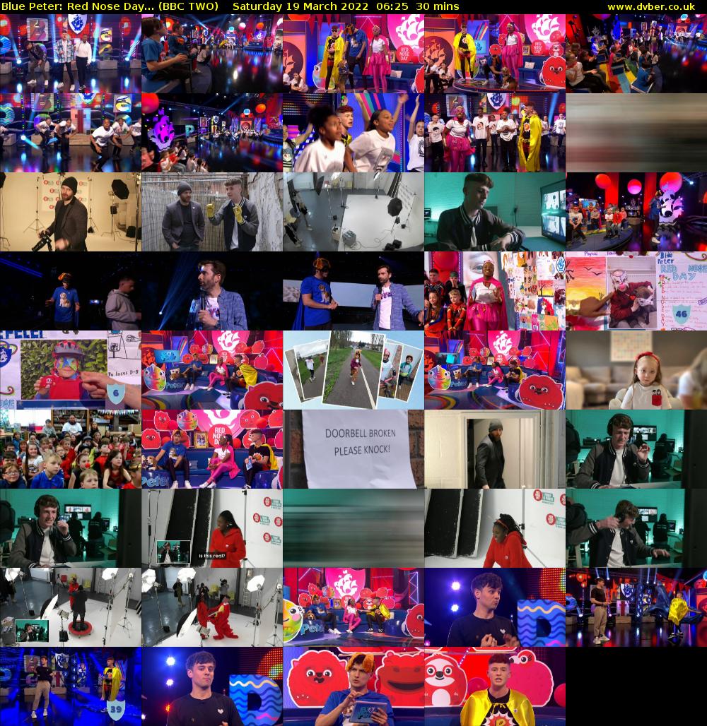Blue Peter: Red Nose Day... (BBC TWO) Saturday 19 March 2022 06:25 - 06:55