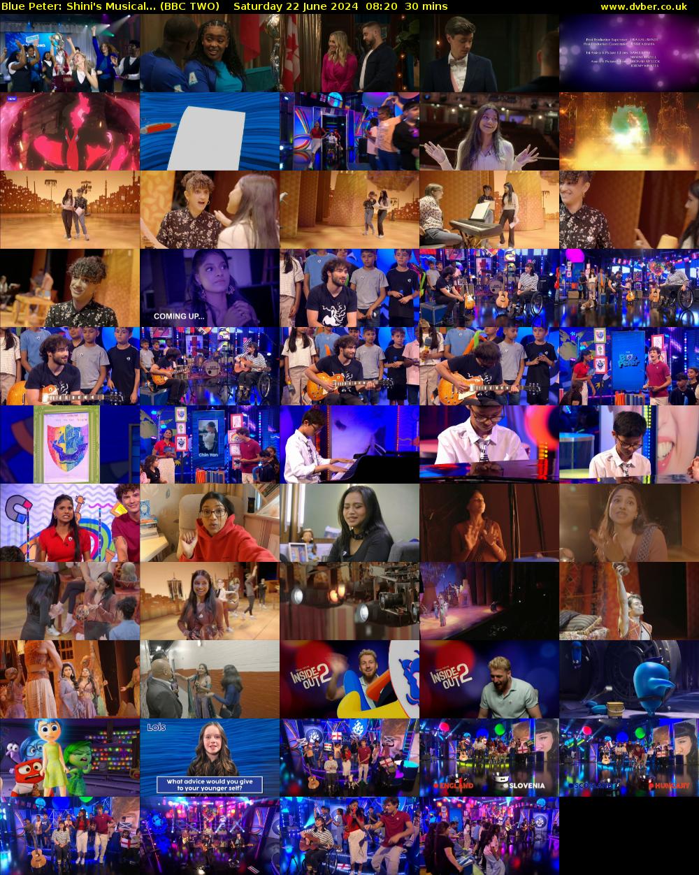 Blue Peter: Shini's Musical... (BBC TWO) Saturday 22 June 2024 08:20 - 08:50