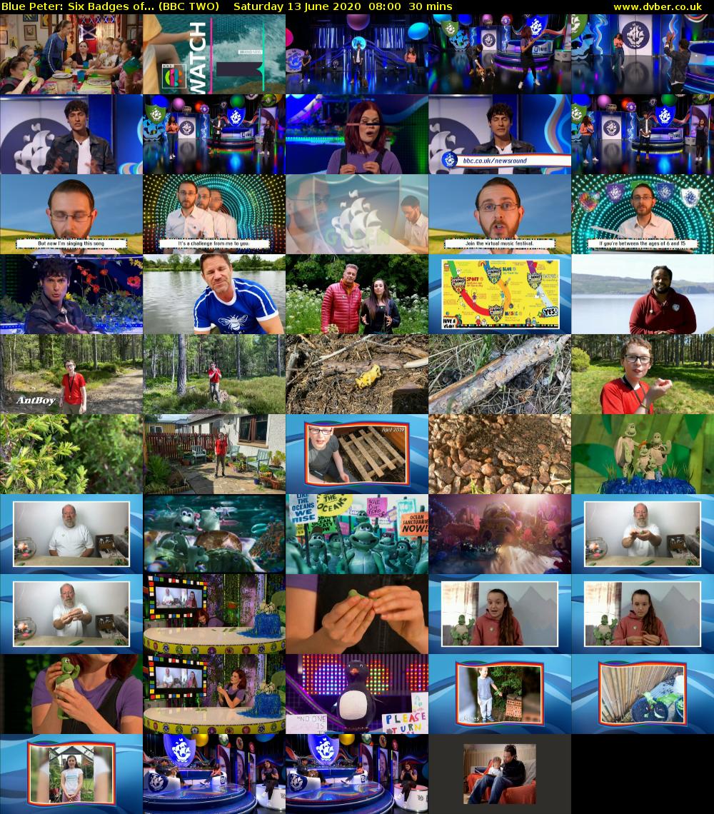 Blue Peter: Six Badges of... (BBC TWO) Saturday 13 June 2020 08:00 - 08:30