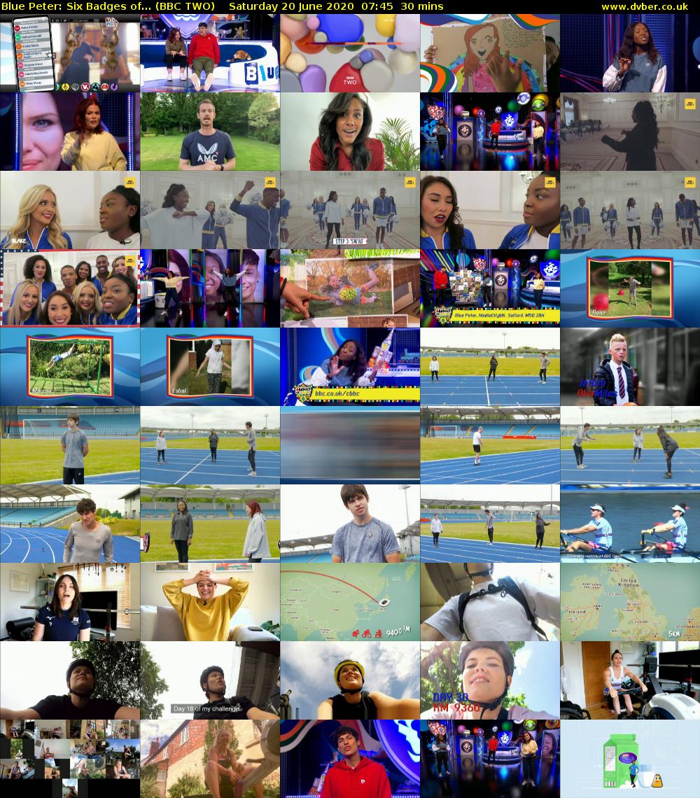 Blue Peter: Six Badges of... (BBC TWO) Saturday 20 June 2020 07:45 - 08:15