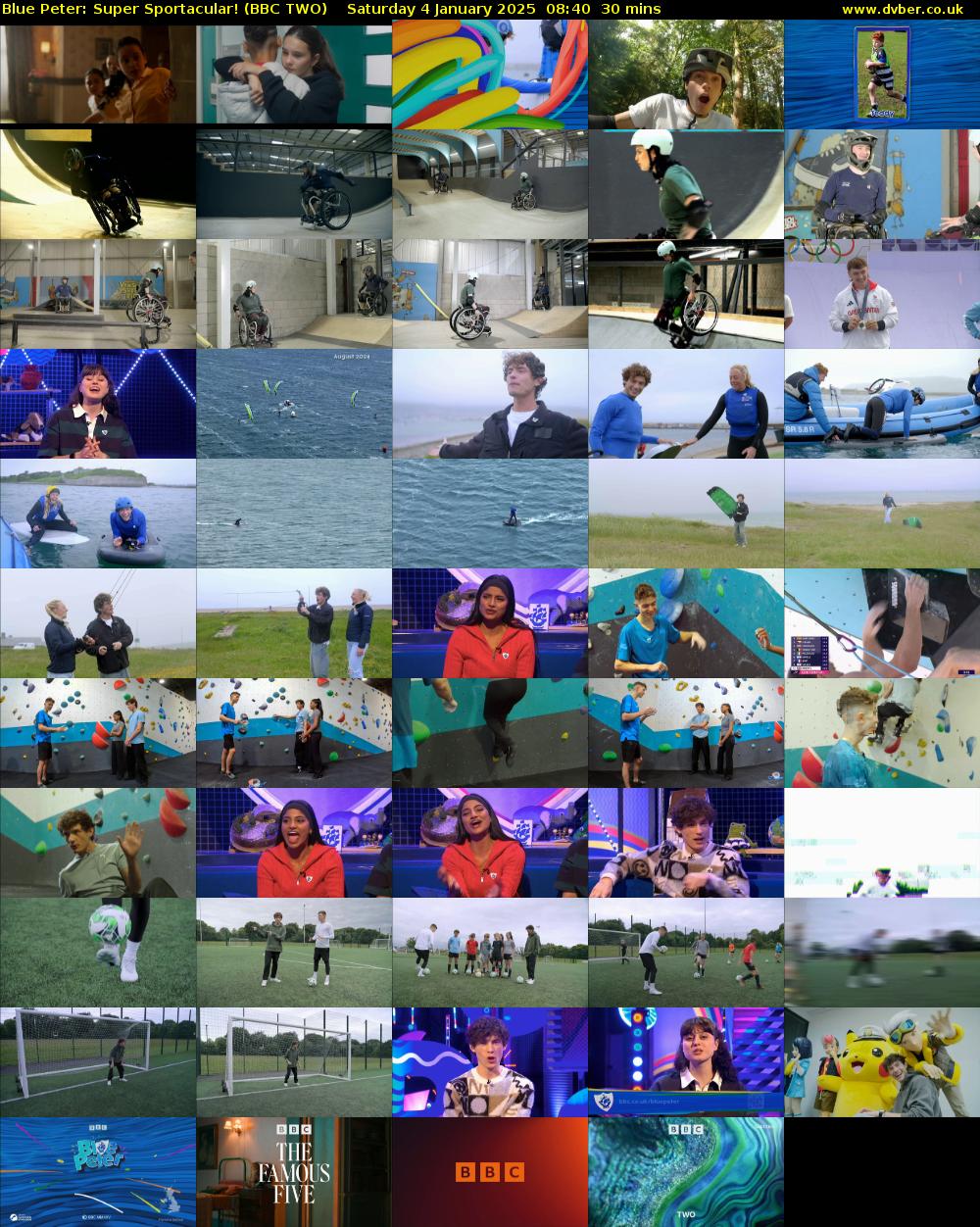 Blue Peter: Super Sportacular! (BBC TWO) Saturday 4 January 2025 08:40 - 09:10