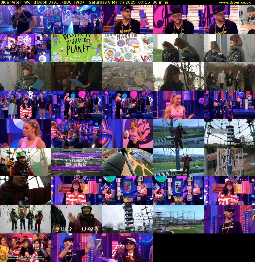 Blue Peter: World Book Day,... (BBC TWO) Saturday 8 March 2025 07:15 - 07:45