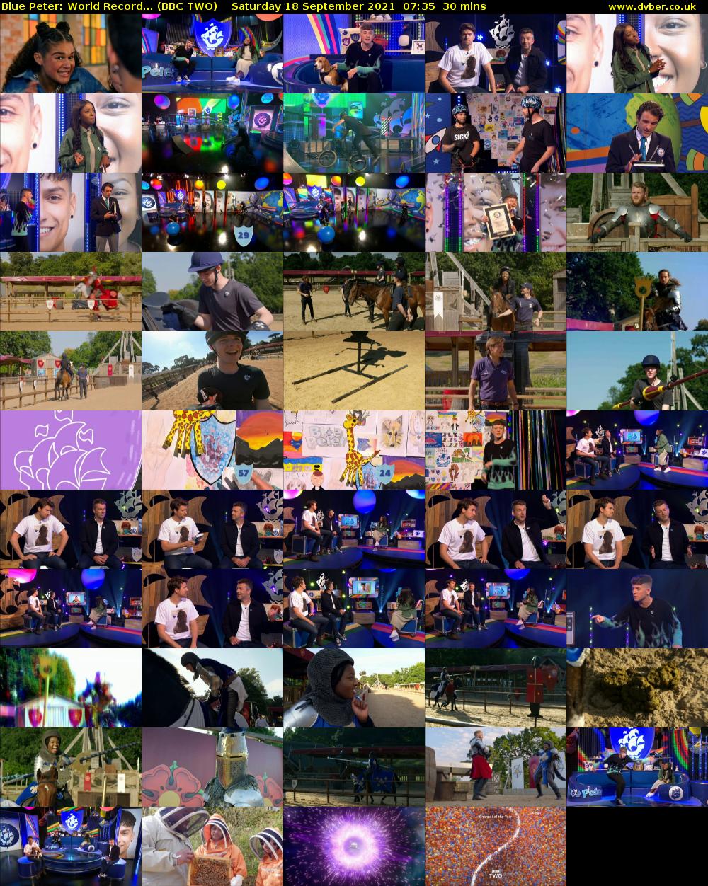 Blue Peter: World Record... (BBC TWO) Saturday 18 September 2021 07:35 - 08:05
