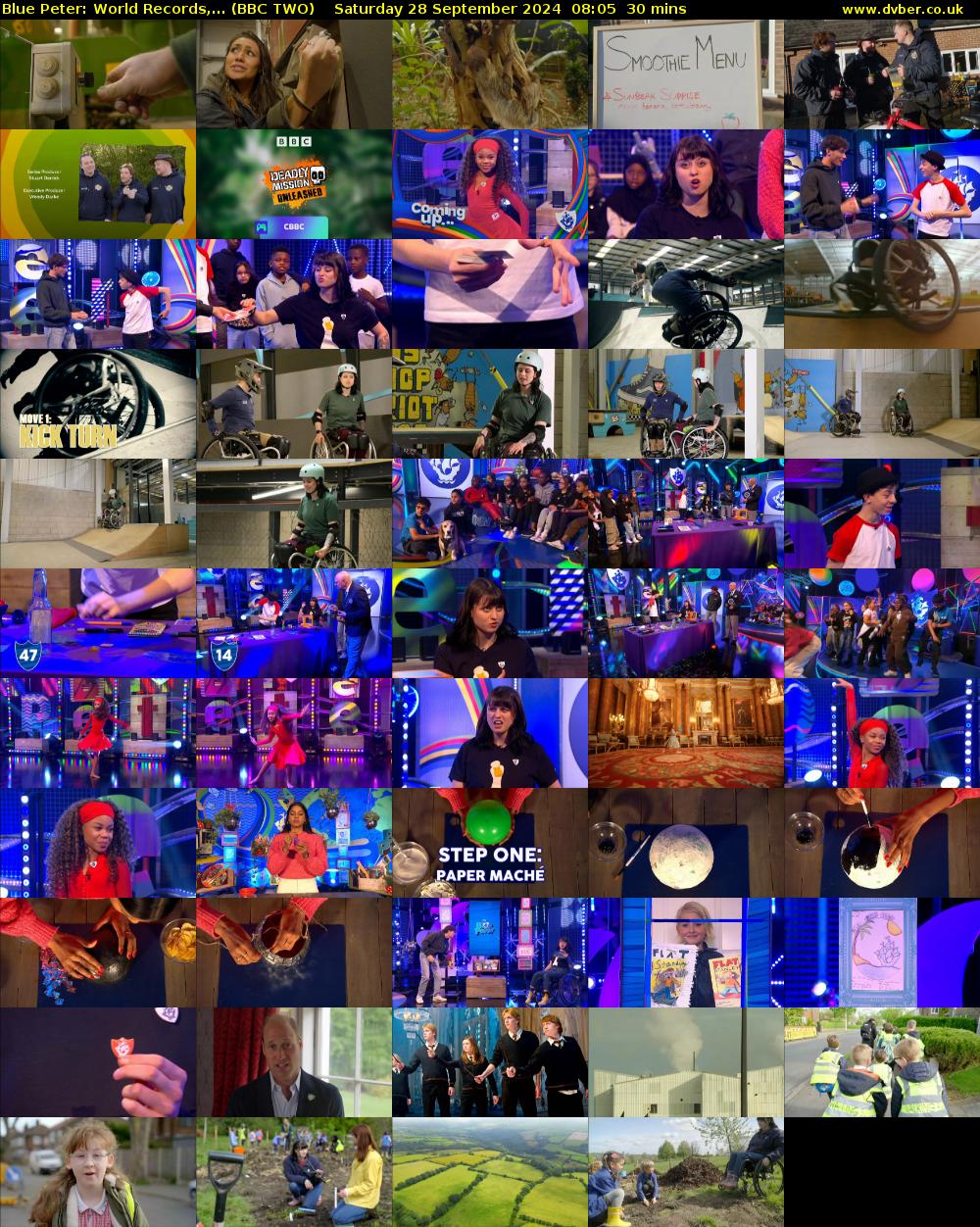 Blue Peter: World Records,... (BBC TWO) Saturday 28 September 2024 08:05 - 08:35