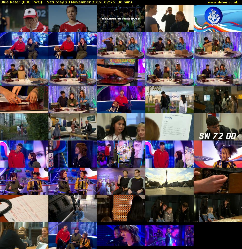 Blue Peter (BBC TWO) Saturday 23 November 2019 07:25 - 07:55