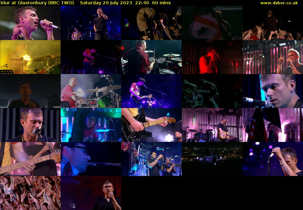 Blur at Glastonbury (BBC TWO) Saturday 29 July 2023 22:40 - 23:40