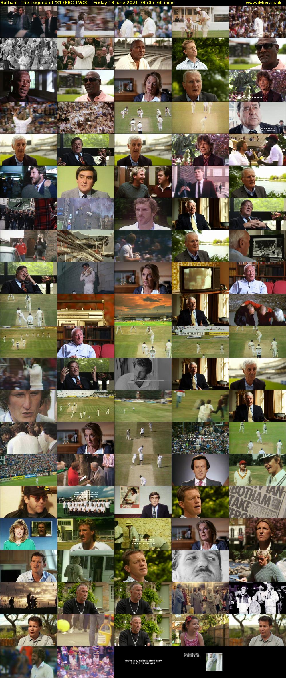 Botham: The Legend of '81 (BBC TWO) Friday 18 June 2021 00:05 - 01:05