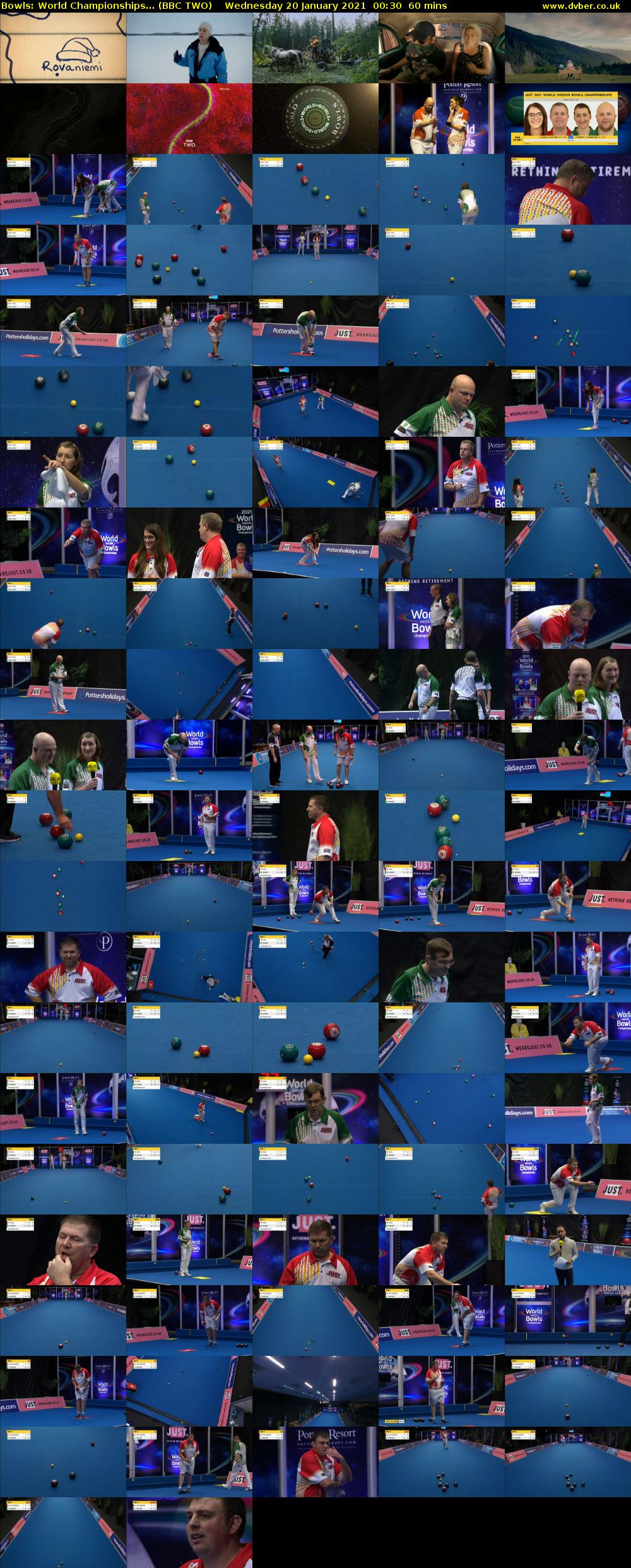 Bowls: World Championships... (BBC TWO) Wednesday 20 January 2021 00:30 - 01:30