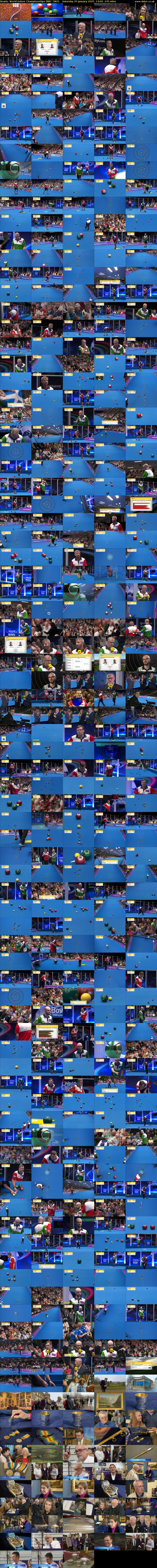 Bowls: World Indoor Championships (BBC TWO) Saturday 25 January 2025 13:00 - 17:05