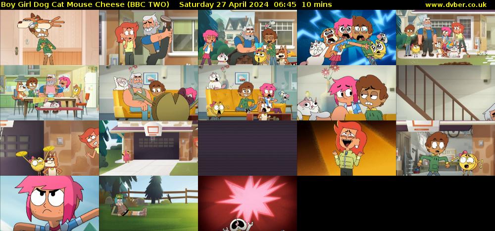 Boy Girl Dog Cat Mouse Cheese (BBC TWO) Saturday 27 April 2024 06:45 - 06:55