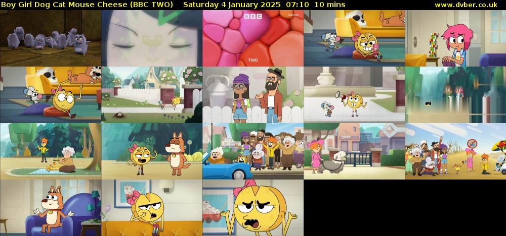 Boy Girl Dog Cat Mouse Cheese (BBC TWO) Saturday 4 January 2025 07:10 - 07:20
