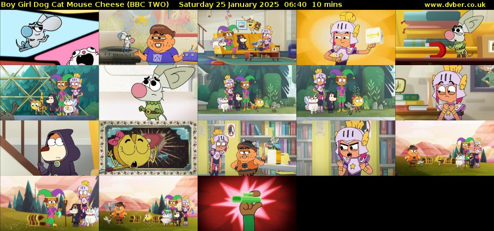 Boy Girl Dog Cat Mouse Cheese (BBC TWO) Saturday 25 January 2025 06:40 - 06:50