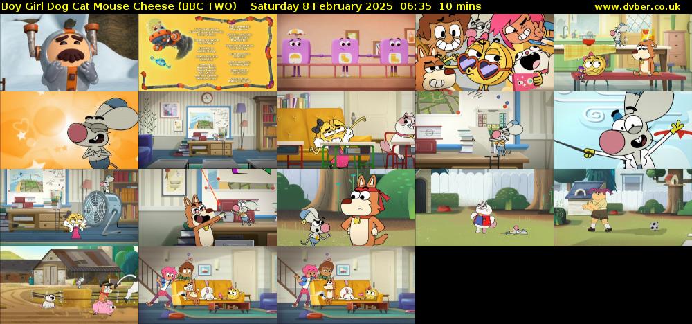 Boy Girl Dog Cat Mouse Cheese (BBC TWO) Saturday 8 February 2025 06:35 - 06:45