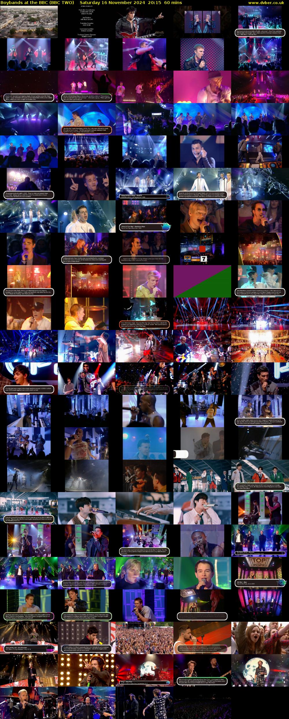 Boybands at the BBC (BBC TWO) Saturday 16 November 2024 20:15 - 21:15
