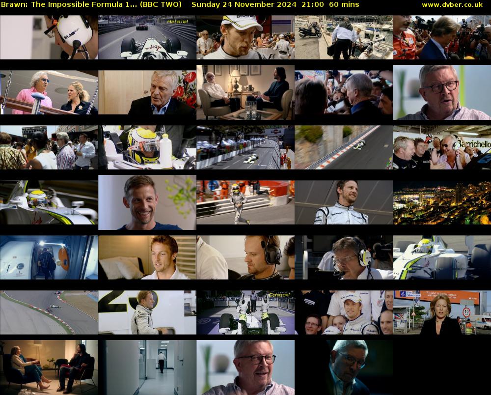 Brawn: The Impossible Formula 1... (BBC TWO) Sunday 24 November 2024 21:00 - 22:00