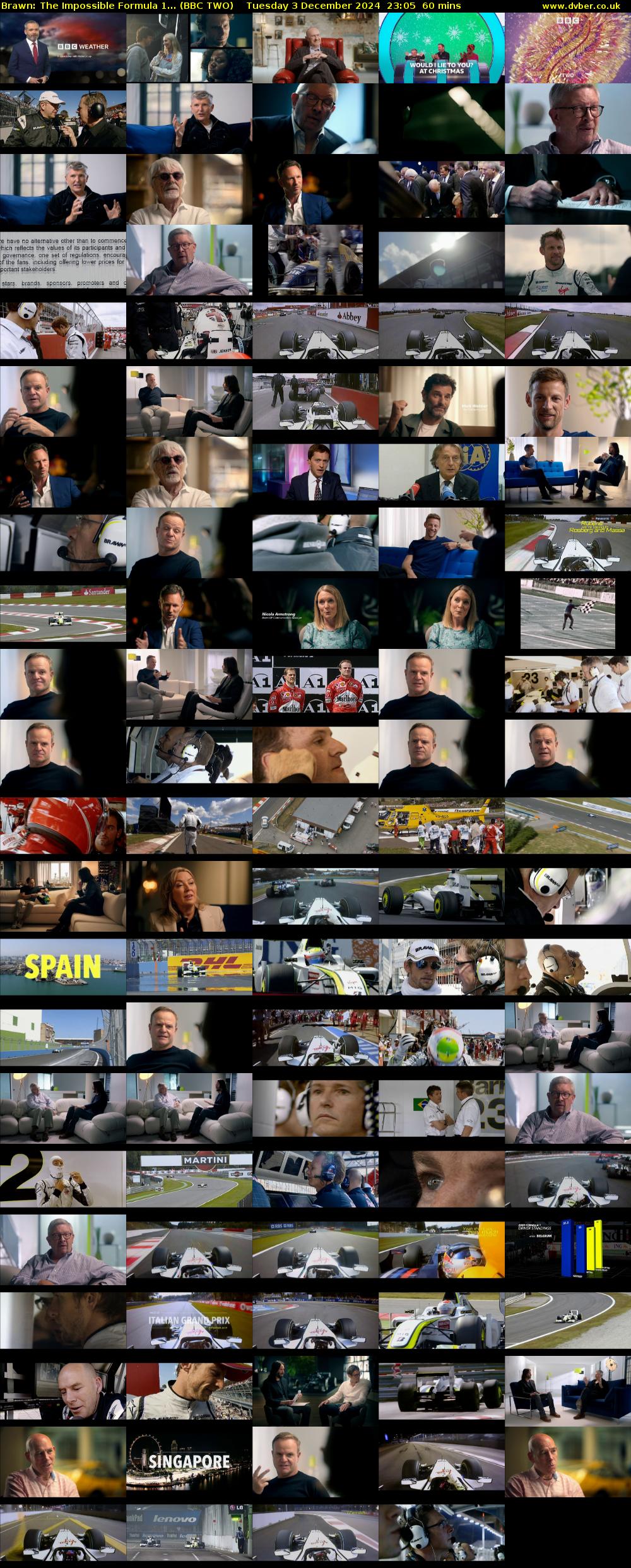 Brawn: The Impossible Formula 1... (BBC TWO) Tuesday 3 December 2024 23:05 - 00:05
