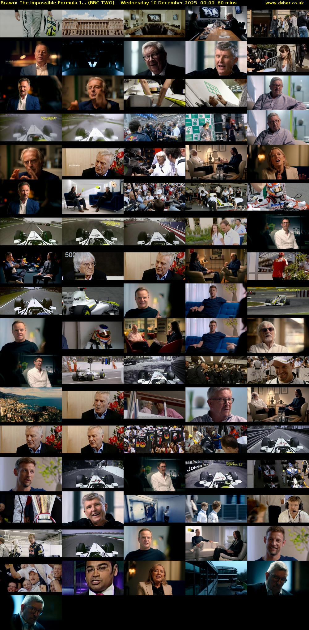 Brawn: The Impossible Formula 1... (BBC TWO) Wednesday 10 December 2025 00:00 - 01:00