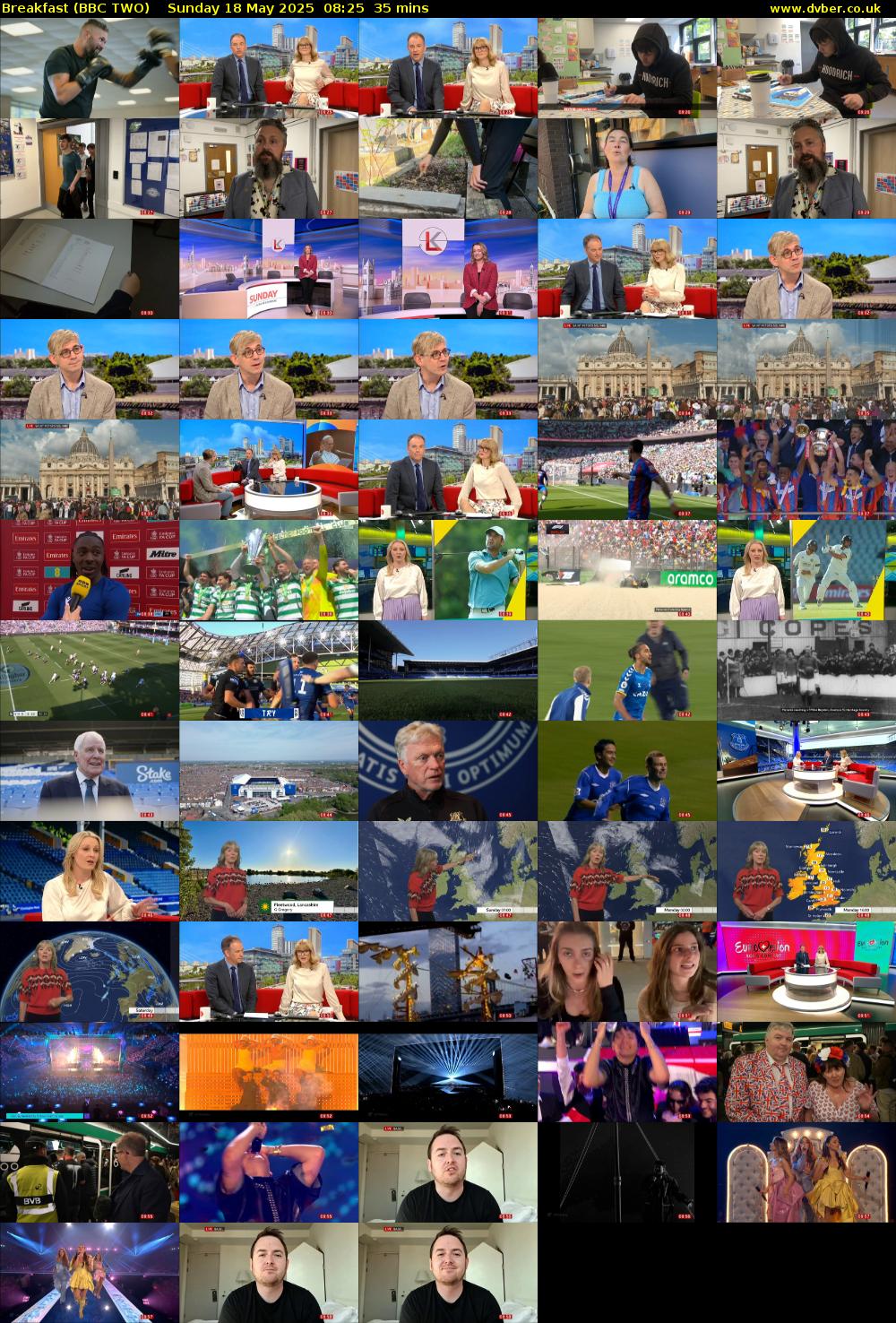 Breakfast (BBC TWO) Sunday 18 May 2025 08:25 - 09:00