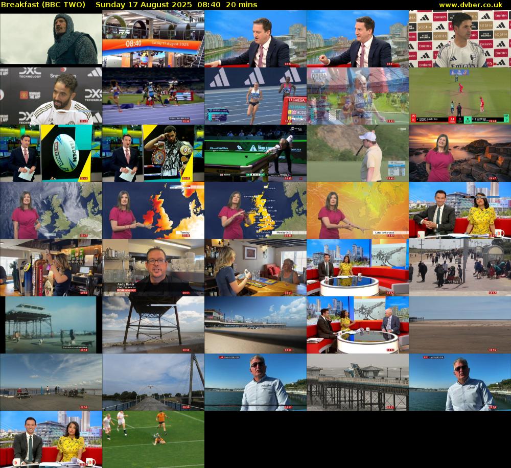 Breakfast (BBC TWO) Sunday 17 August 2025 08:40 - 09:00