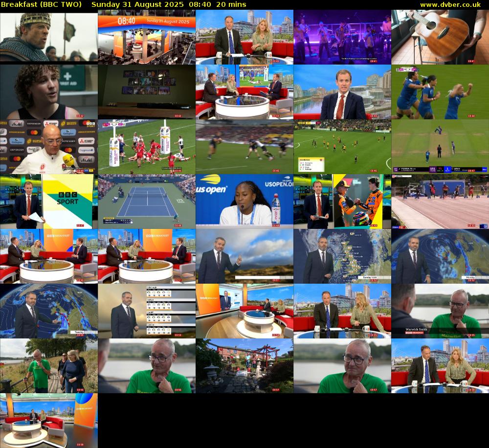 Breakfast (BBC TWO) Sunday 31 August 2025 08:40 - 09:00