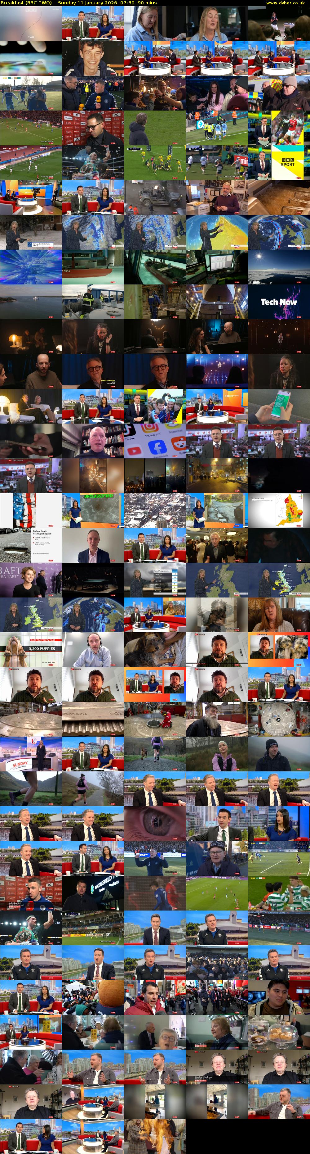 Breakfast (BBC TWO) Sunday 11 January 2026 07:30 - 09:00