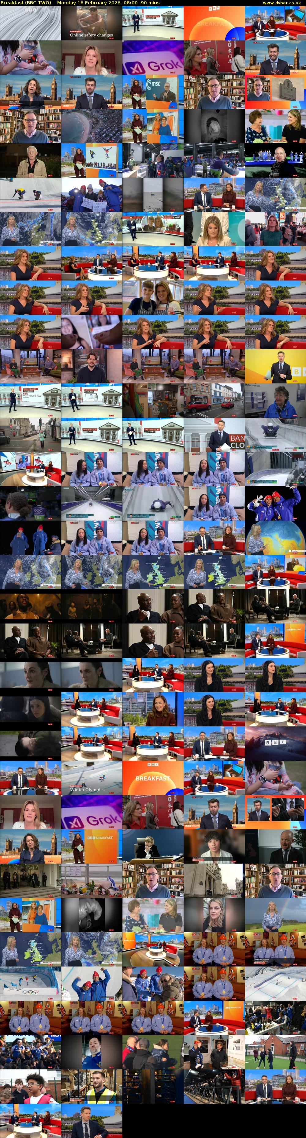 Breakfast (BBC TWO) Monday 16 February 2026 08:00 - 09:30