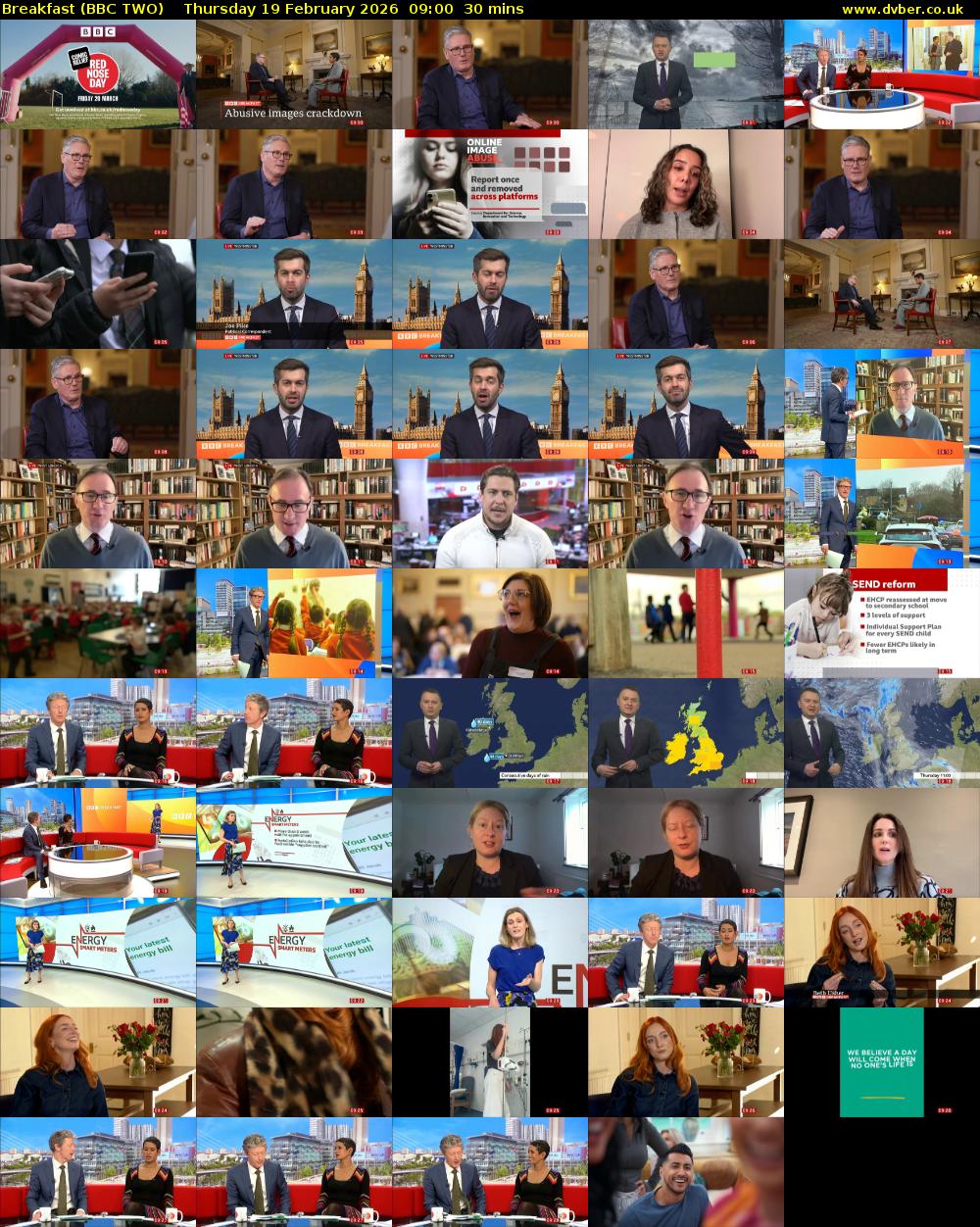 Breakfast (BBC TWO) Thursday 19 February 2026 09:00 - 09:30