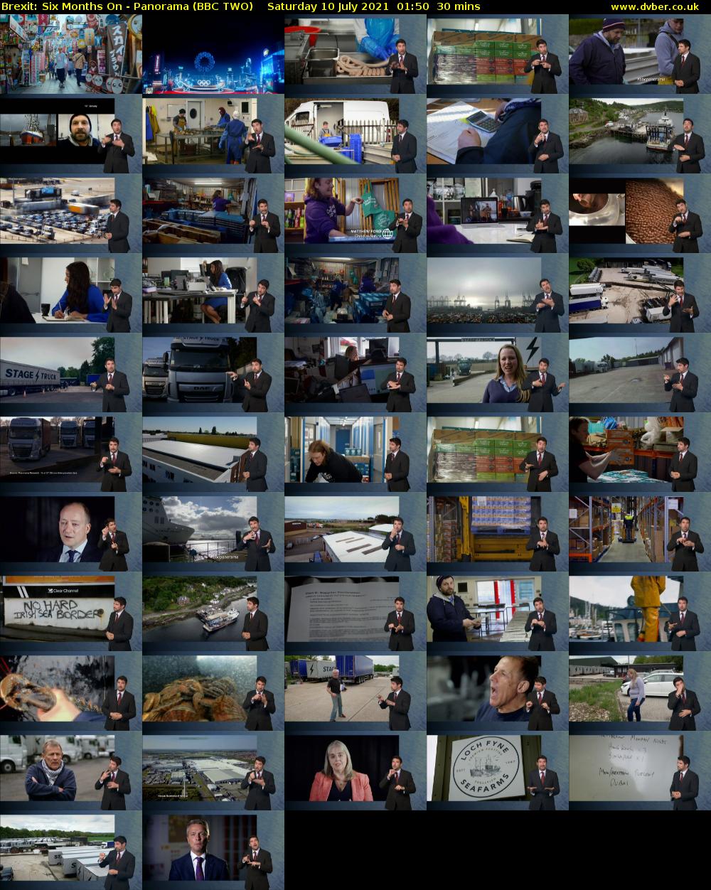 Brexit: Six Months On - Panorama (BBC TWO) Saturday 10 July 2021 01:50 - 02:20