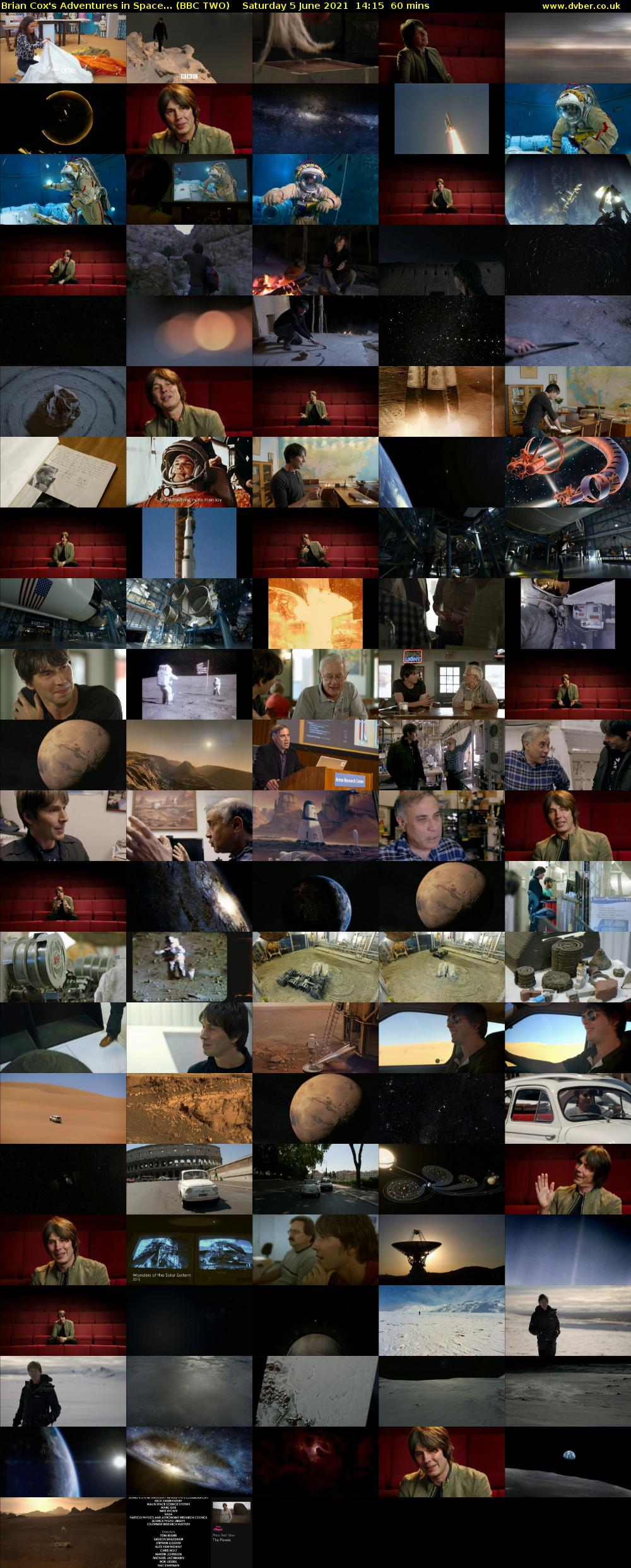 Brian Cox's Adventures in Space... (BBC TWO) Saturday 5 June 2021 14:15 - 15:15
