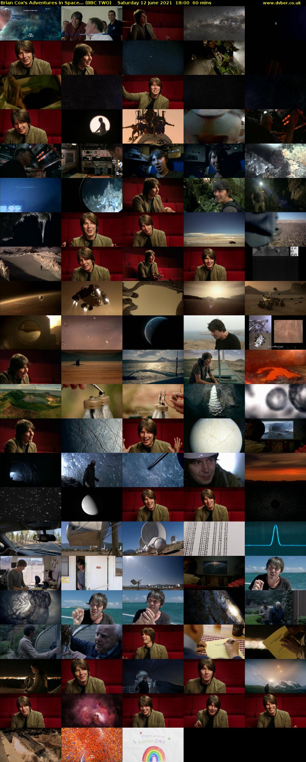 Brian Cox's Adventures in Space... (BBC TWO) Saturday 12 June 2021 18:00 - 19:00