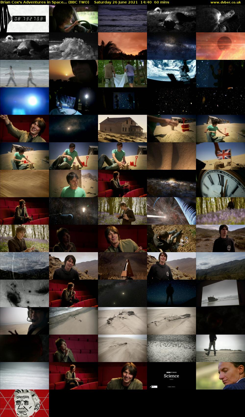 Brian Cox's Adventures in Space... (BBC TWO) Saturday 26 June 2021 14:40 - 15:40