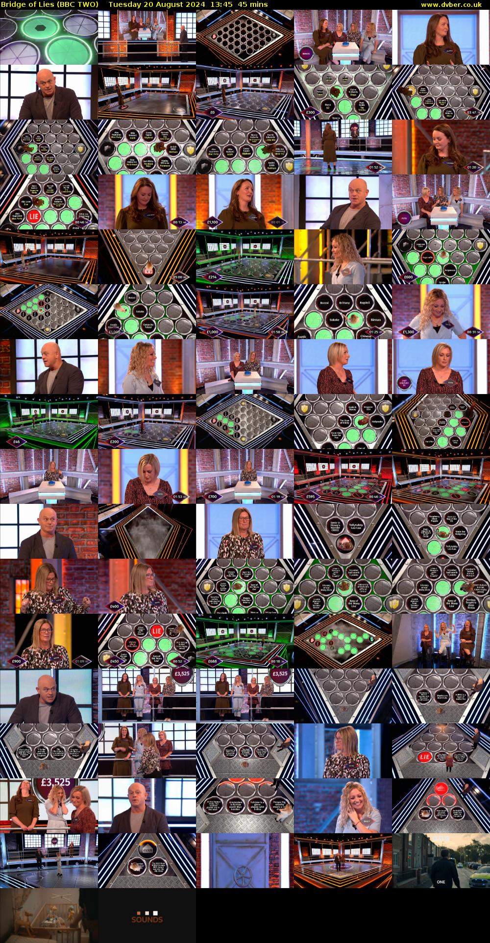 Bridge of Lies (BBC TWO) Tuesday 20 August 2024 13:45 - 14:30