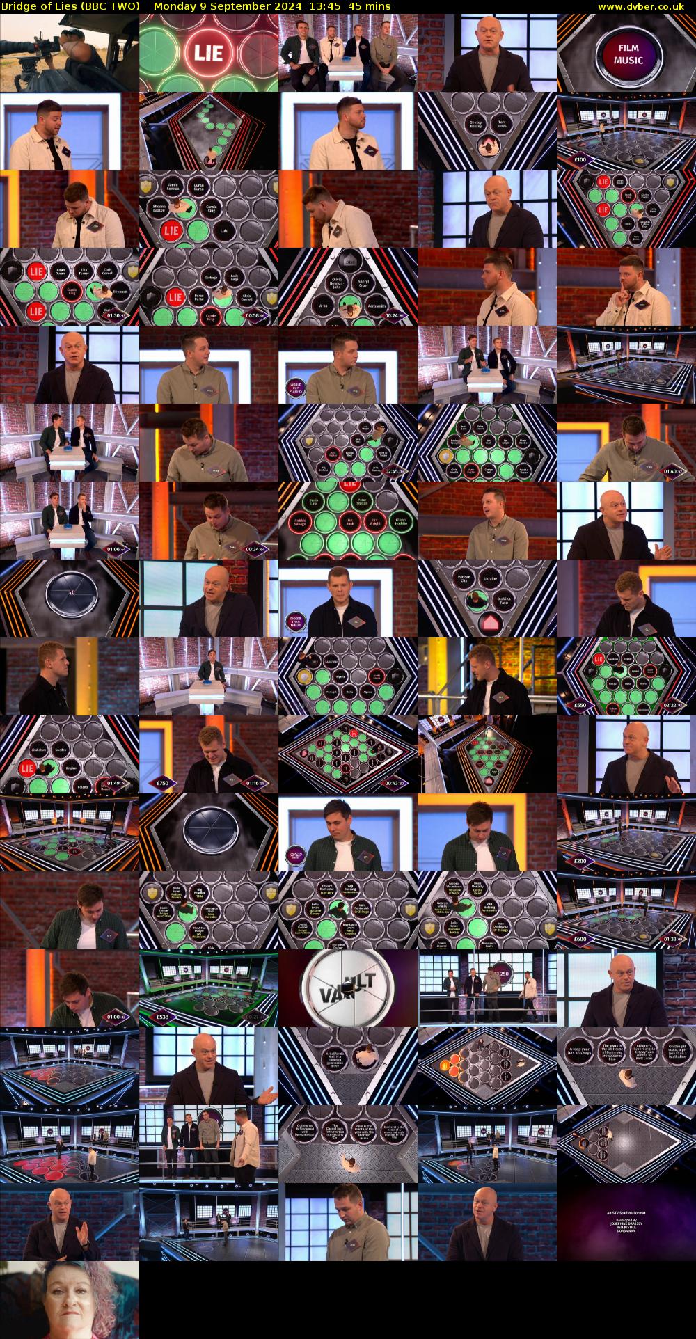 Bridge of Lies (BBC TWO) Monday 9 September 2024 13:45 - 14:30