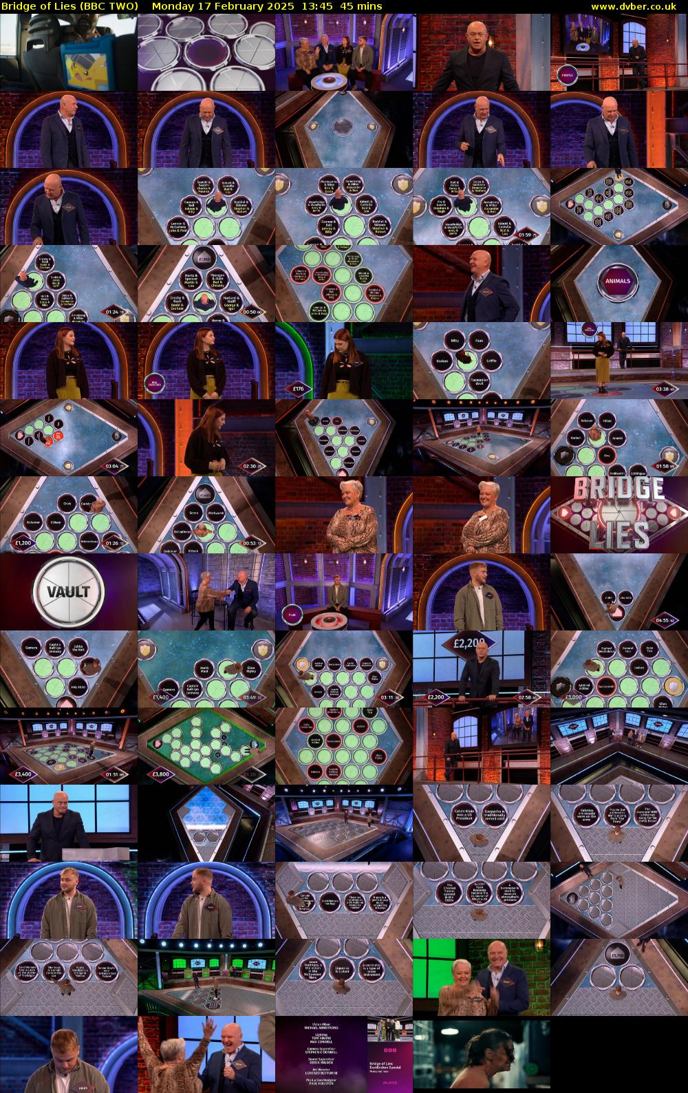 Bridge of Lies (BBC TWO) Monday 17 February 2025 13:45 - 14:30