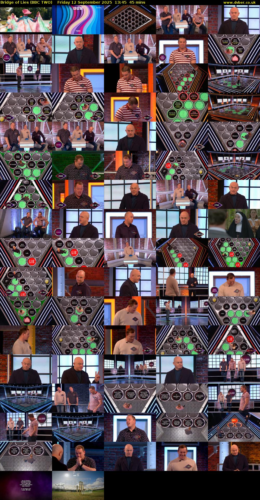 Bridge of Lies (BBC TWO) Friday 12 September 2025 13:45 - 14:30