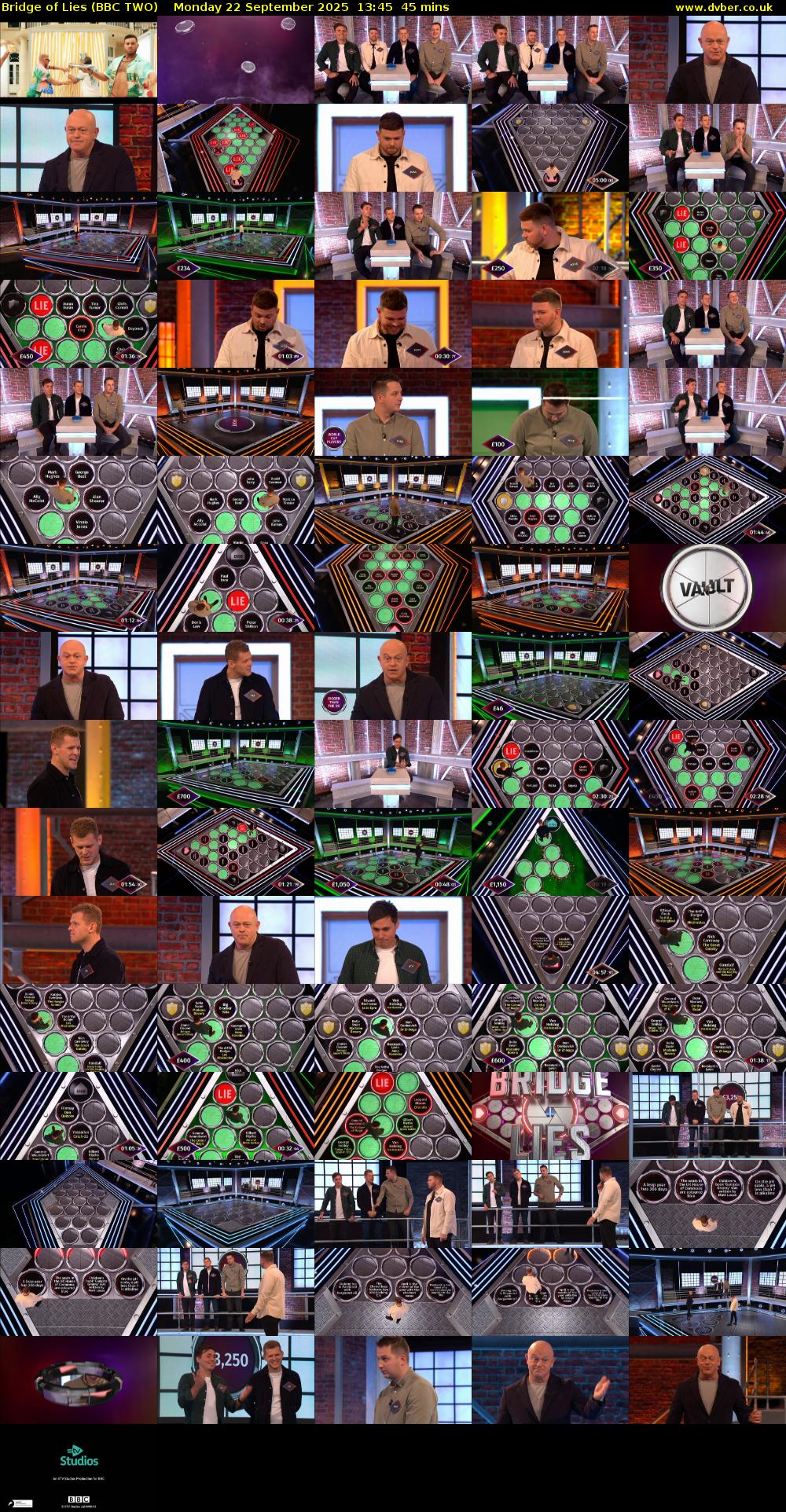 Bridge of Lies (BBC TWO) Monday 22 September 2025 13:45 - 14:30