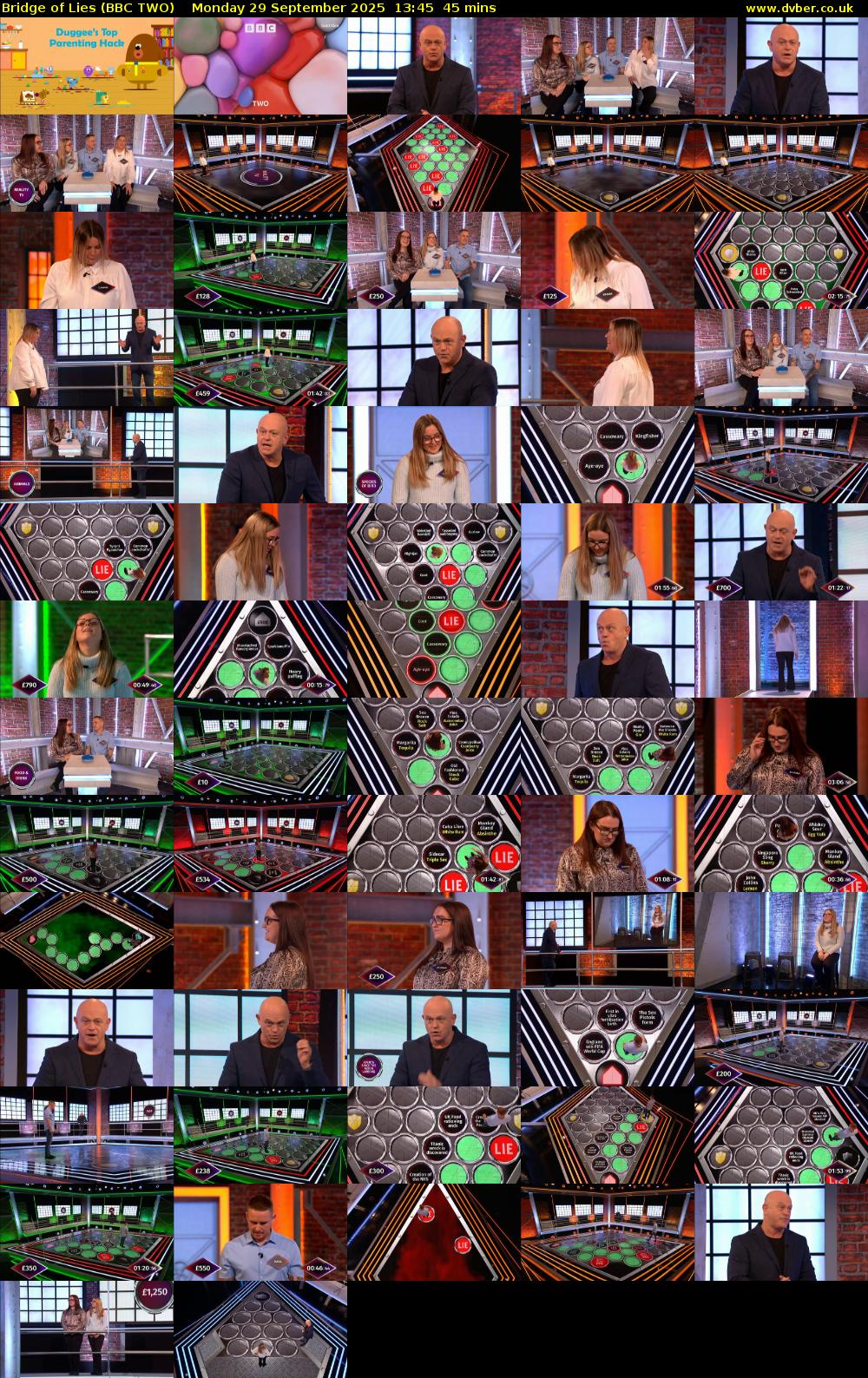 Bridge of Lies (BBC TWO) Monday 29 September 2025 13:45 - 14:30