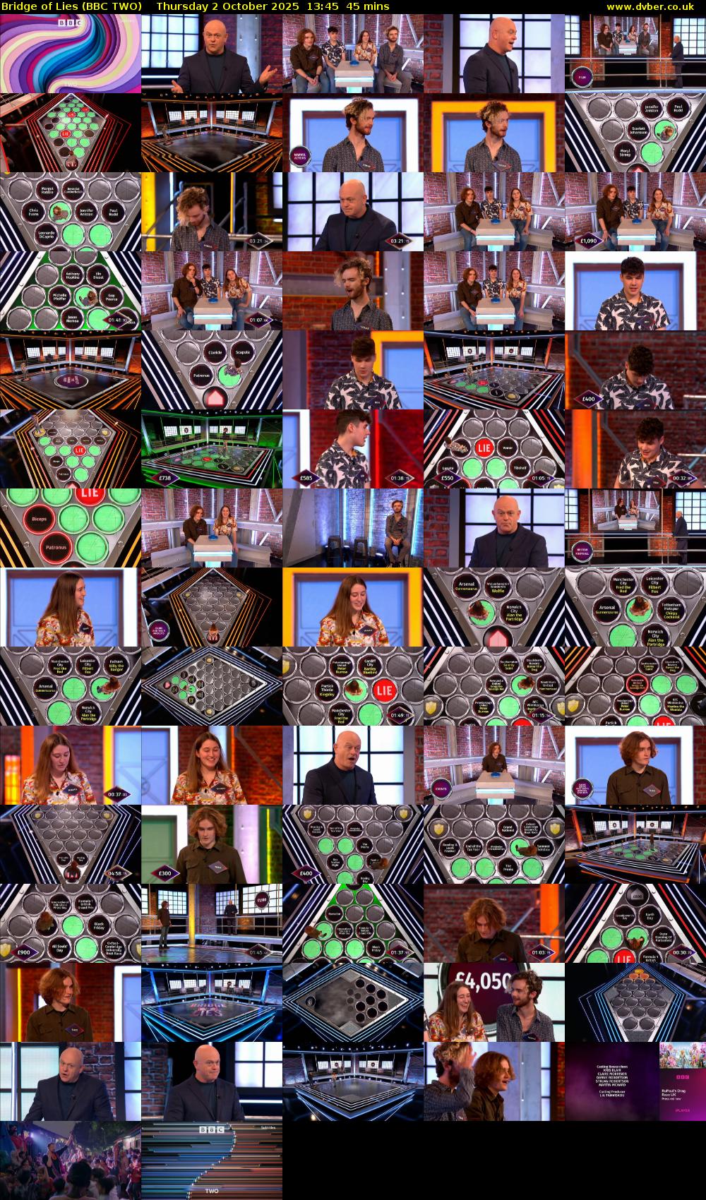 Bridge of Lies (BBC TWO) Thursday 2 October 2025 13:45 - 14:30