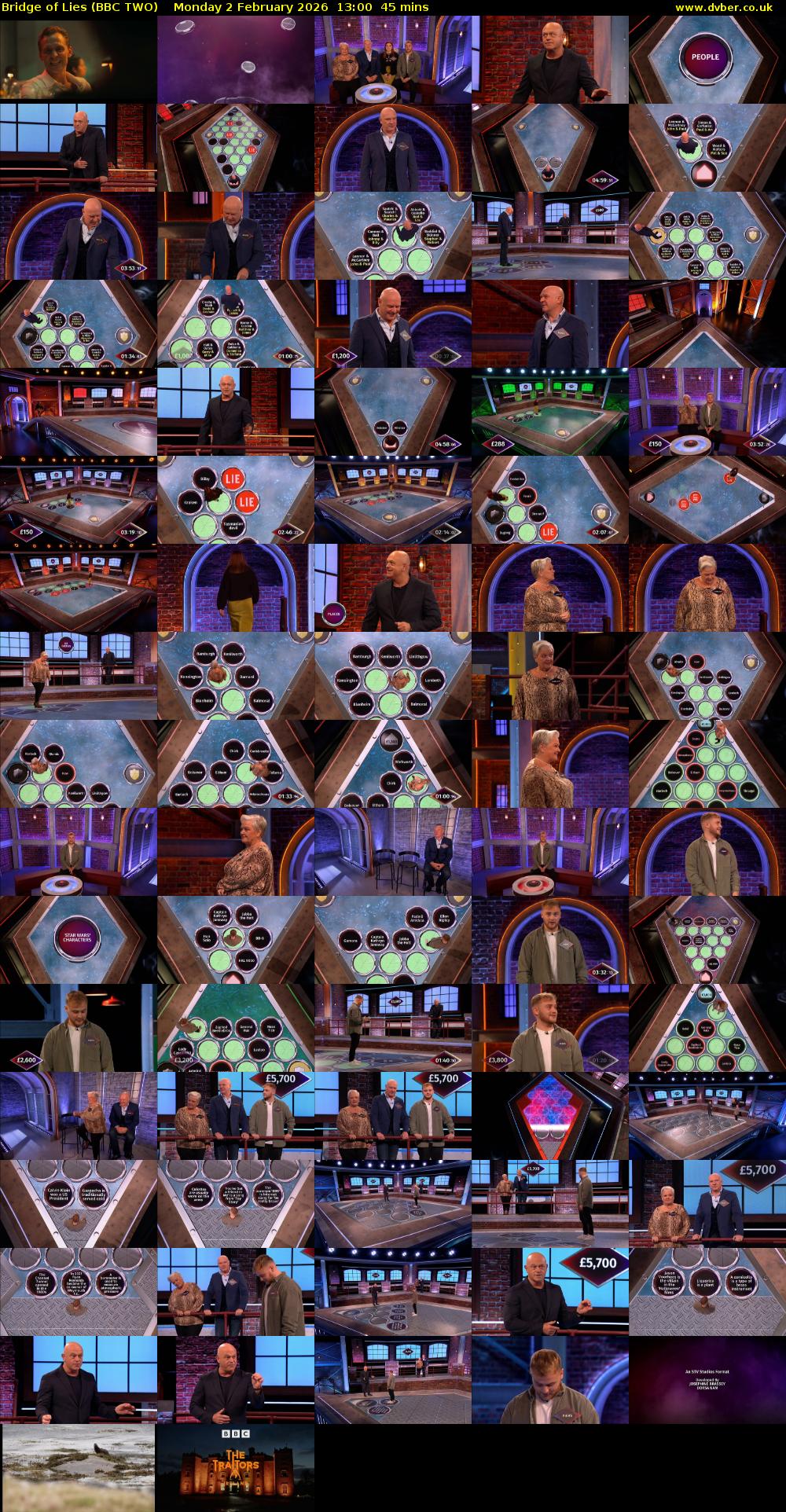 Bridge of Lies (BBC TWO) Monday 2 February 2026 13:00 - 13:45